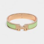 Hermès Clic H Bracelet Vert Amande