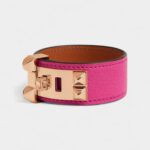 Hermès Collier de Chien 24 Bracelet Rose Shocking