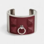Hermès Collier de Chien Médor Gaine Cuff Bracelet Rouge H