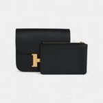 Hermès Constance Slim Wallet Black Epsom Gold Hardware