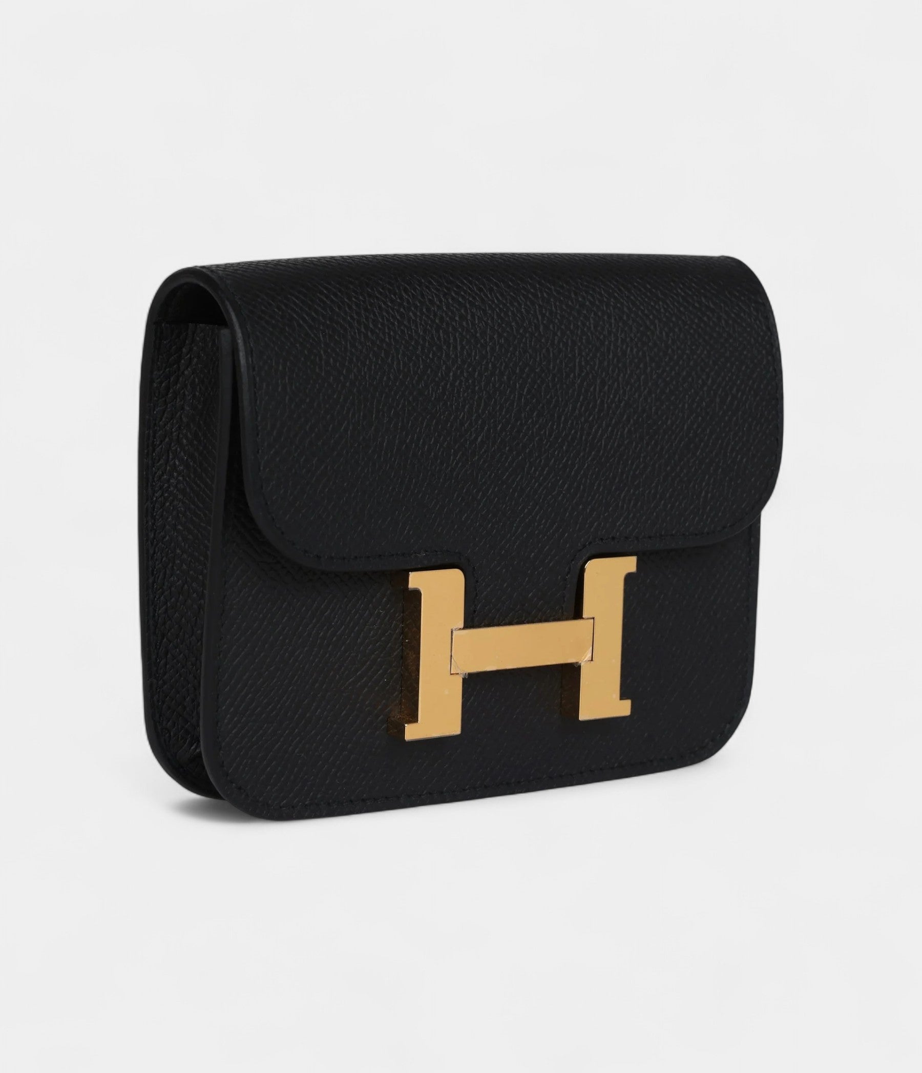 Hermès Constance Slim Wallet Black Epsom Gold Hardware