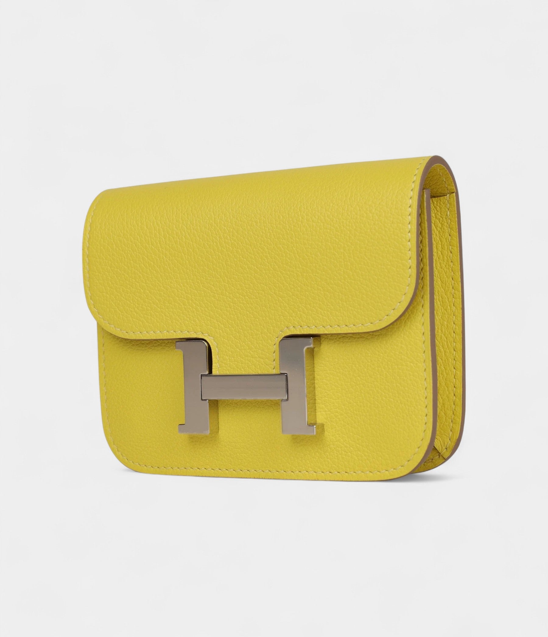 HermesConstanceSlimWalletLimeEvercolorPalladiumHardware_5.jpg Hermès Constance Slim Wallet Lime Evercolor Palladium Hardware