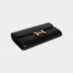 Hermès Rock Constance Wallet To Go Black Box Gold Hardware