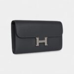 Hermès Constance Wallet To Go Ardoise Evercolor Palladium Hardware