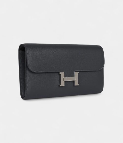 Hermès Constance Wallet To Go Ardoise Evercolor Palladium Hardware