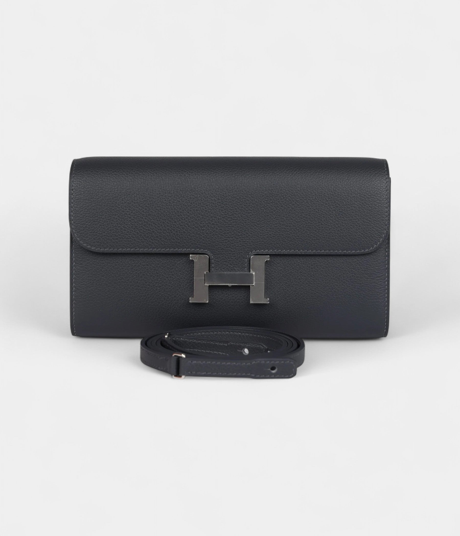 Hermès Constance Wallet To Go Ardoise Evercolor Palladium Hardware