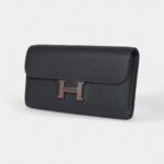 Hermès Constance Wallet To Go Ardoise Evercolor Palladium Hardware
