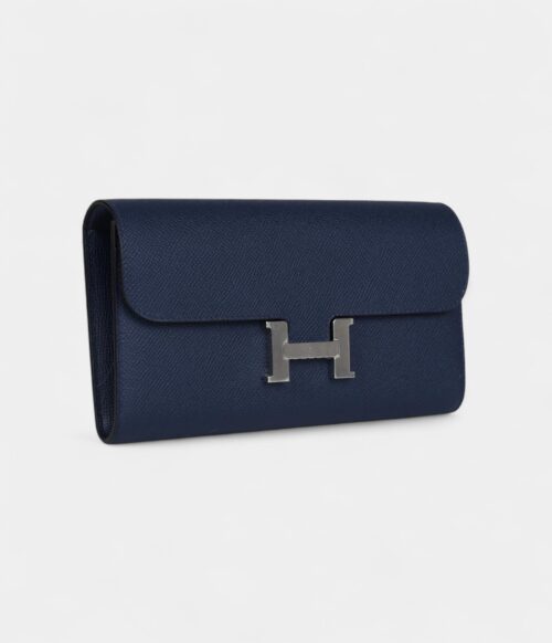 Hermès Constance Wallet To Go Bleu Navy Epsom Palladium Hardware