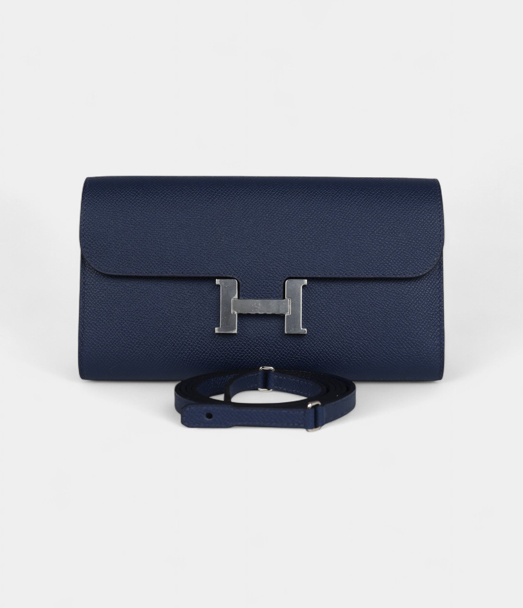 Hermès Constance Wallet To Go Bleu Navy Epsom Palladium Hardware