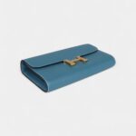 Hermès Constance Wallet To Go Blue Jean Evercolor Gold Hardware
