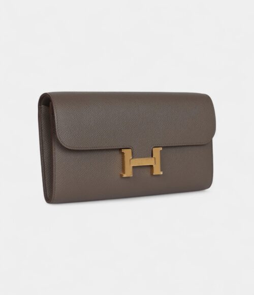 Hermès Constance Wallet To Go Etain Epsom Gold Hardware