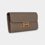 Hermès Constance Wallet To Go Etoupe Epsom Gold Hardware