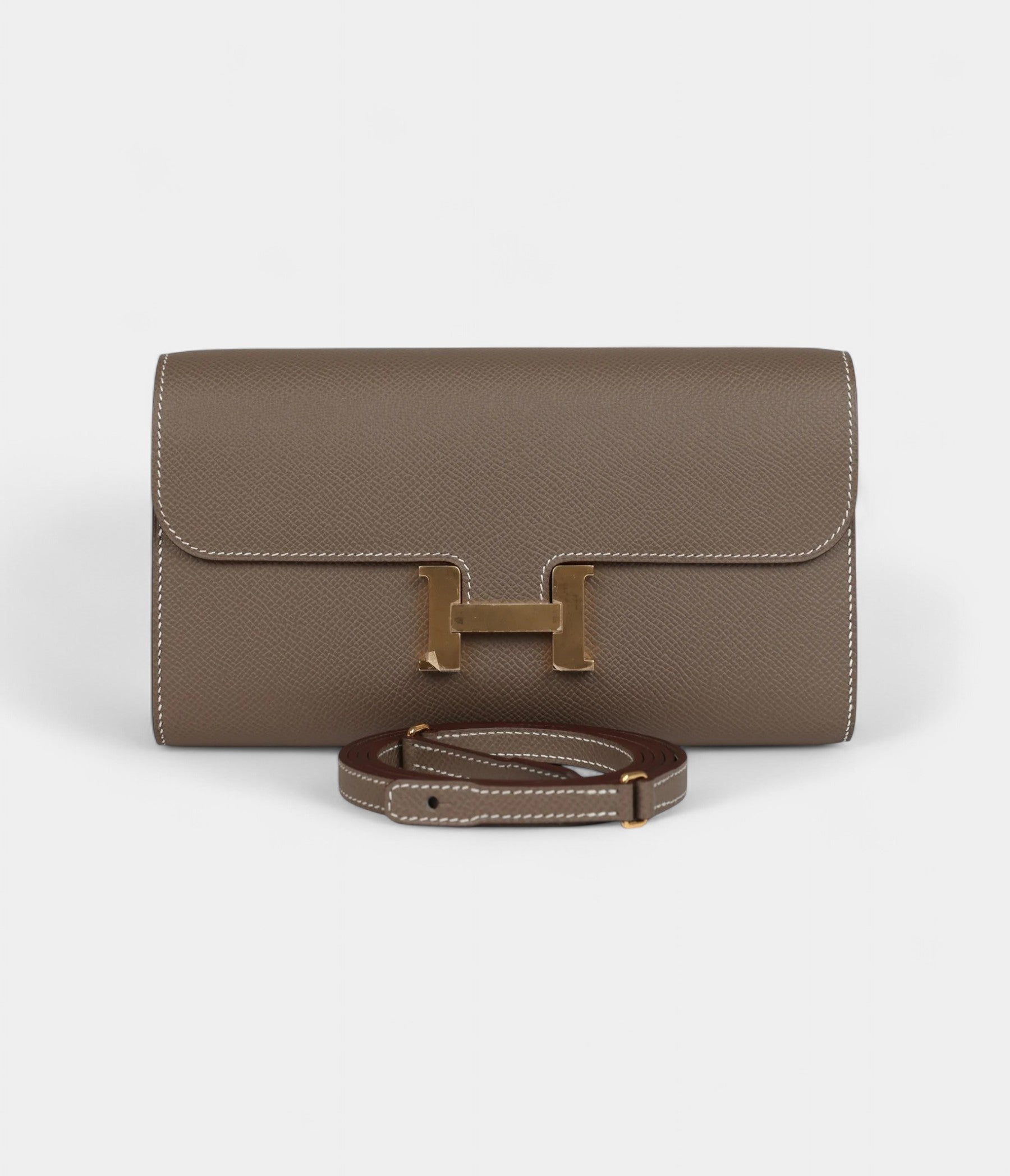 Hermès Constance Wallet To Go Etoupe Epsom Gold Hardware
