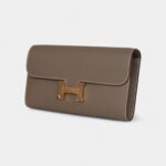 Hermès Constance Wallet To Go Etoupe Epsom Gold Hardware