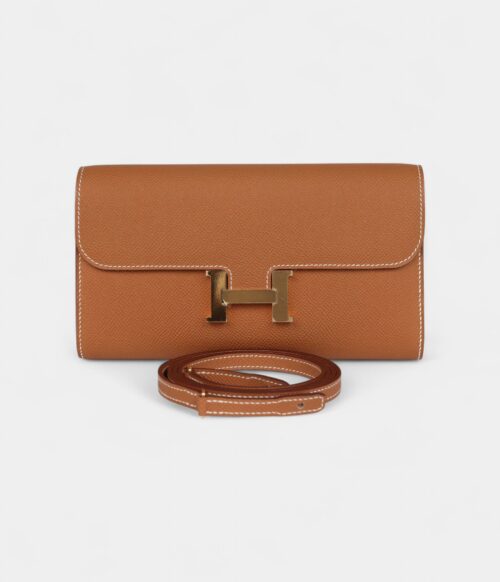 Hermès Constance Wallet To Go Gold Epsom Gold Hardware