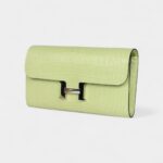 Hermès Constance Wallet To Go Jaune Bourgeon Matte Alligator Palladium Hardware