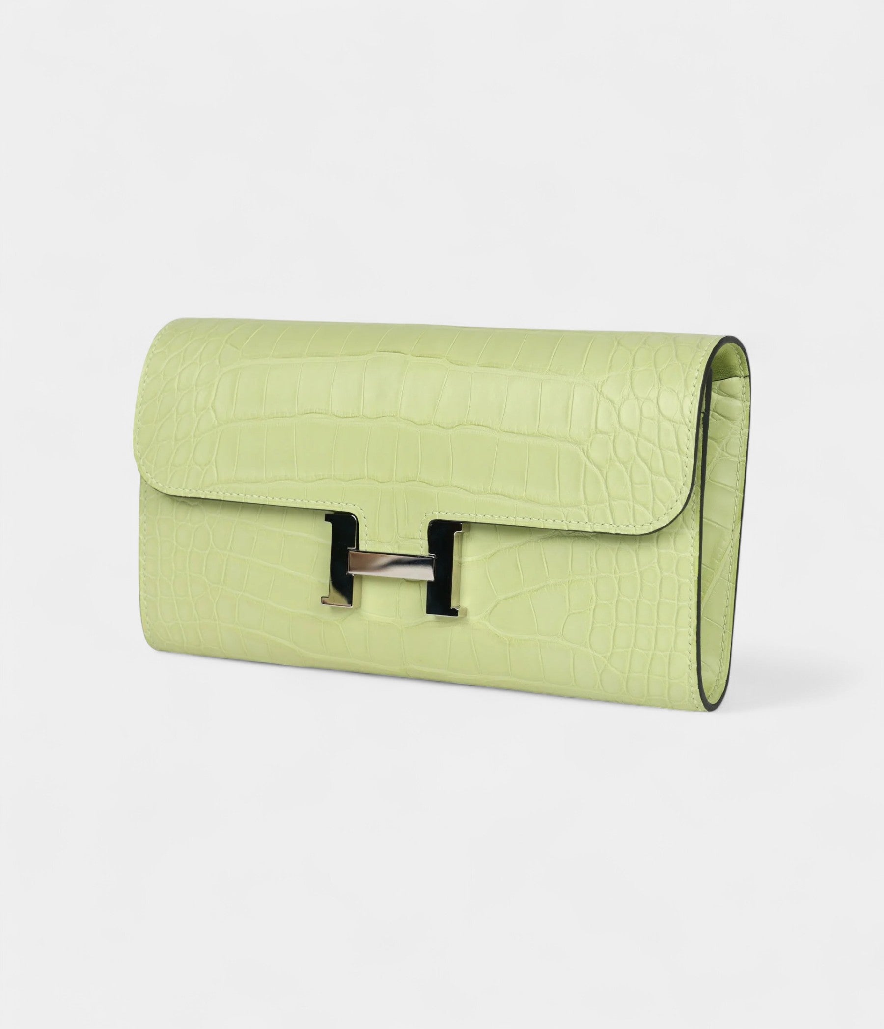 Hermès Constance Wallet To Go Jaune Bourgeon Matte Alligator Palladium Hardware