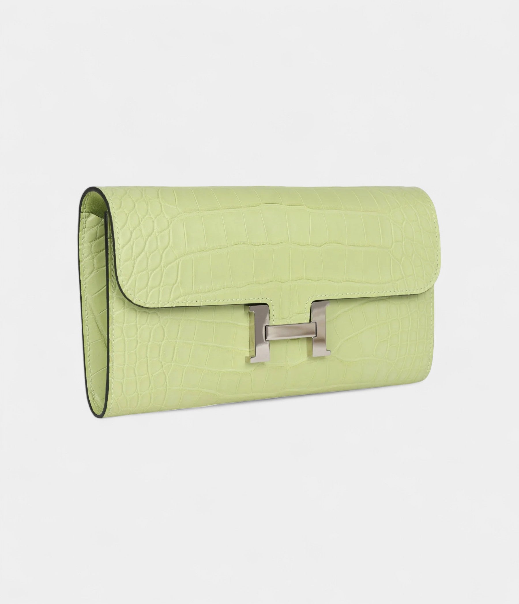 Hermès Constance Wallet To Go Jaune Bourgeon Matte Alligator Palladium Hardware
