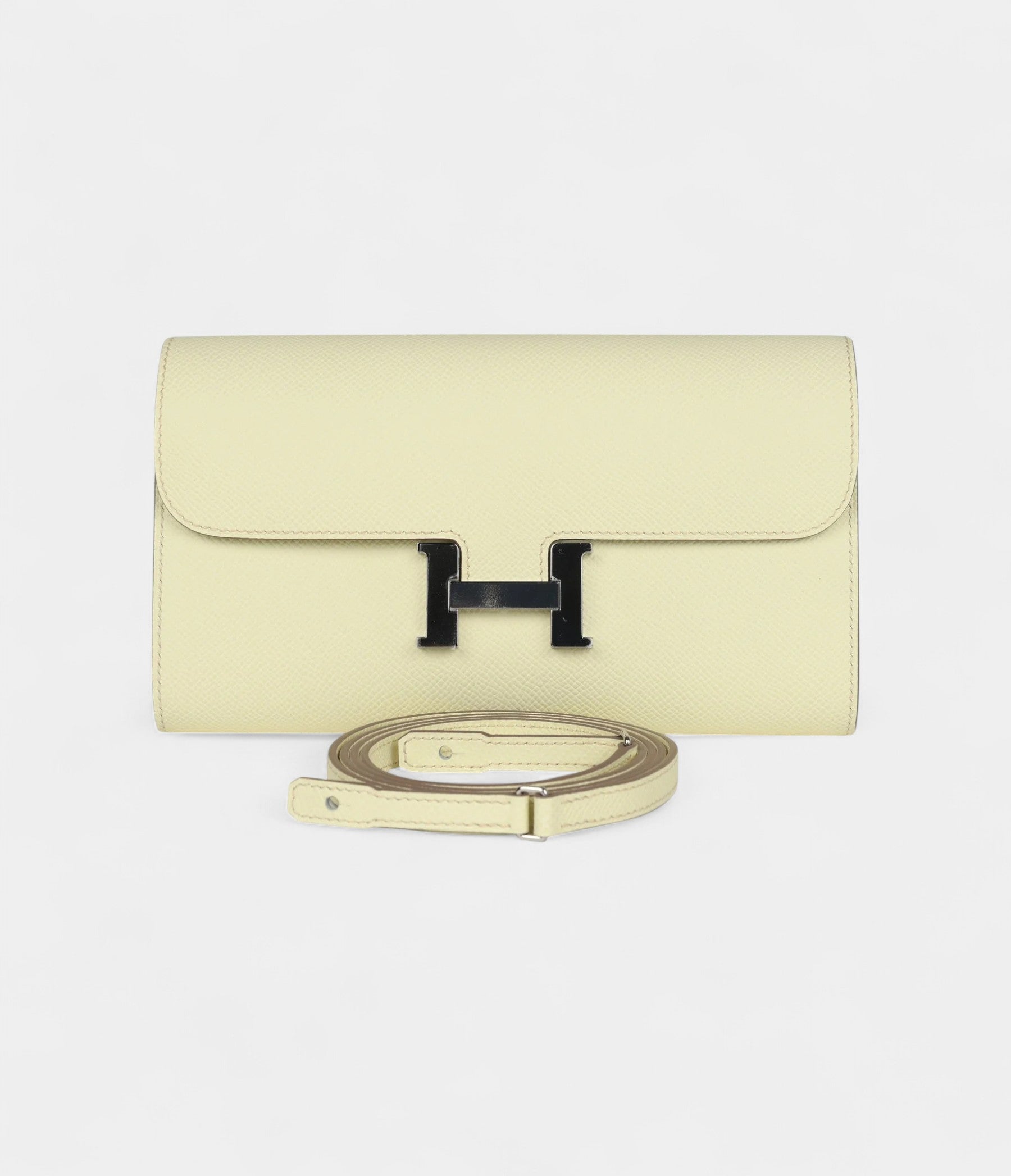 Hermès Constance Wallet To Go Jaune Milton Epsom Palladium Hardware