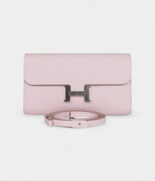 Hermès Constance Wallet To Go Mauve Pale Epsom Palladium Hardware