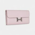 Hermès Constance Wallet To Go Mauve Pale Epsom Palladium Hardware