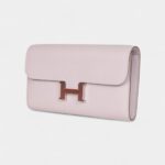 Hermès Constance Wallet To Go Mauve Pale Evercolor Palladium Hardware