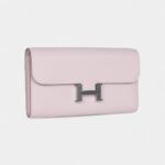 Hermès Constance Wallet To Go Mauve Pale Evercolor Palladium Hardware