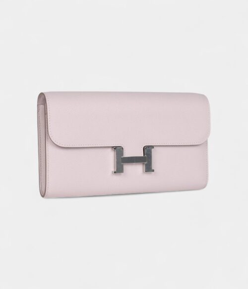 Hermès Constance Wallet To Go Mauve Pale Evercolor Palladium Hardware