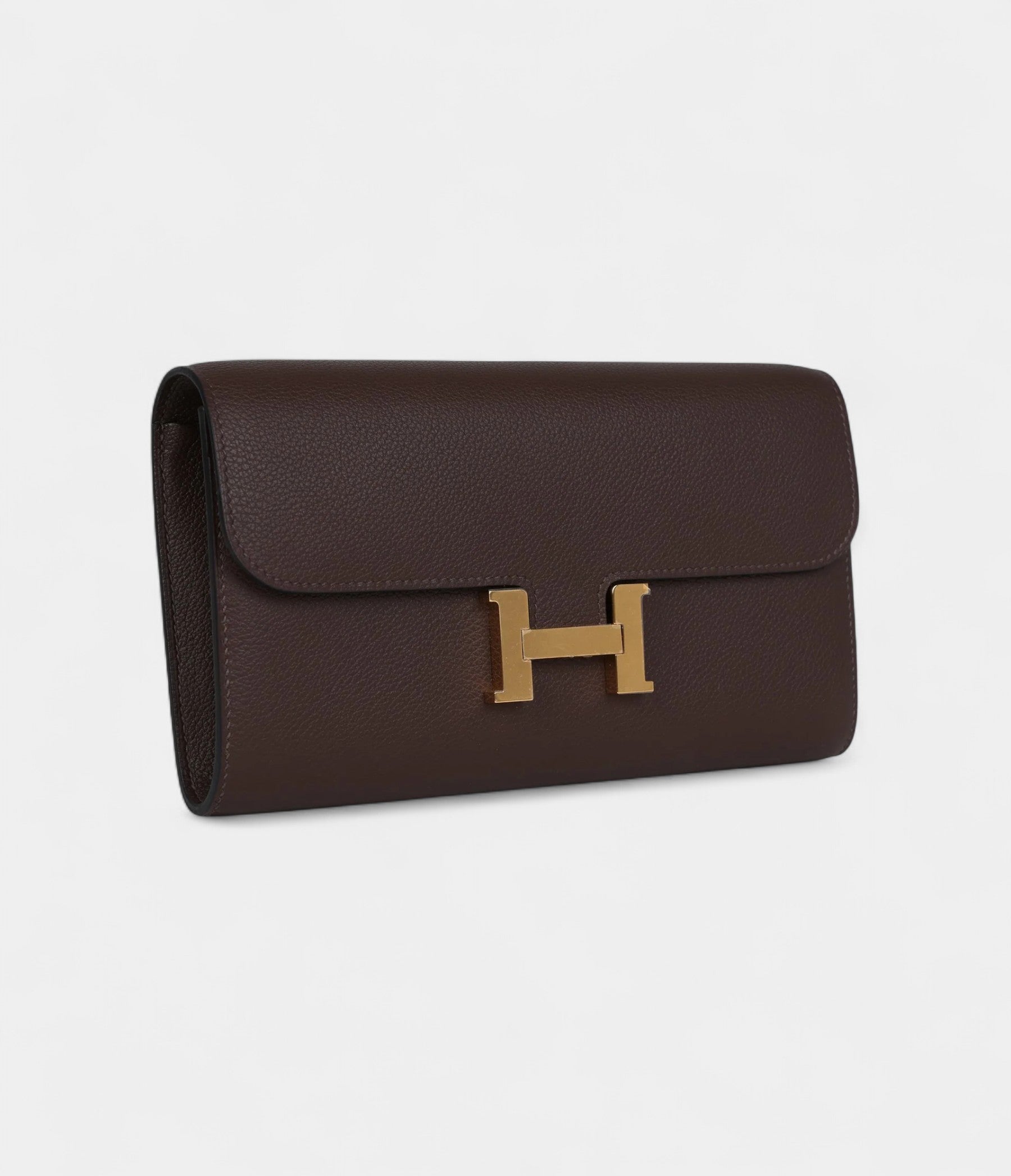 Hermès Constance Wallet To Go Moka Evercolor Gold Hardware