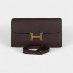 Hermès Constance Wallet To Go Moka Evercolor Gold Hardware