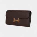 Hermès Constance Wallet To Go Moka Evercolor Gold Hardware