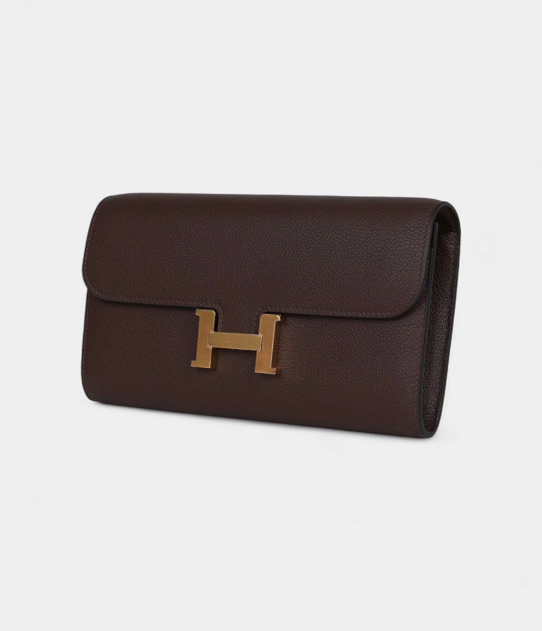Hermès Constance Wallet To Go Moka Evercolor Gold Hardware