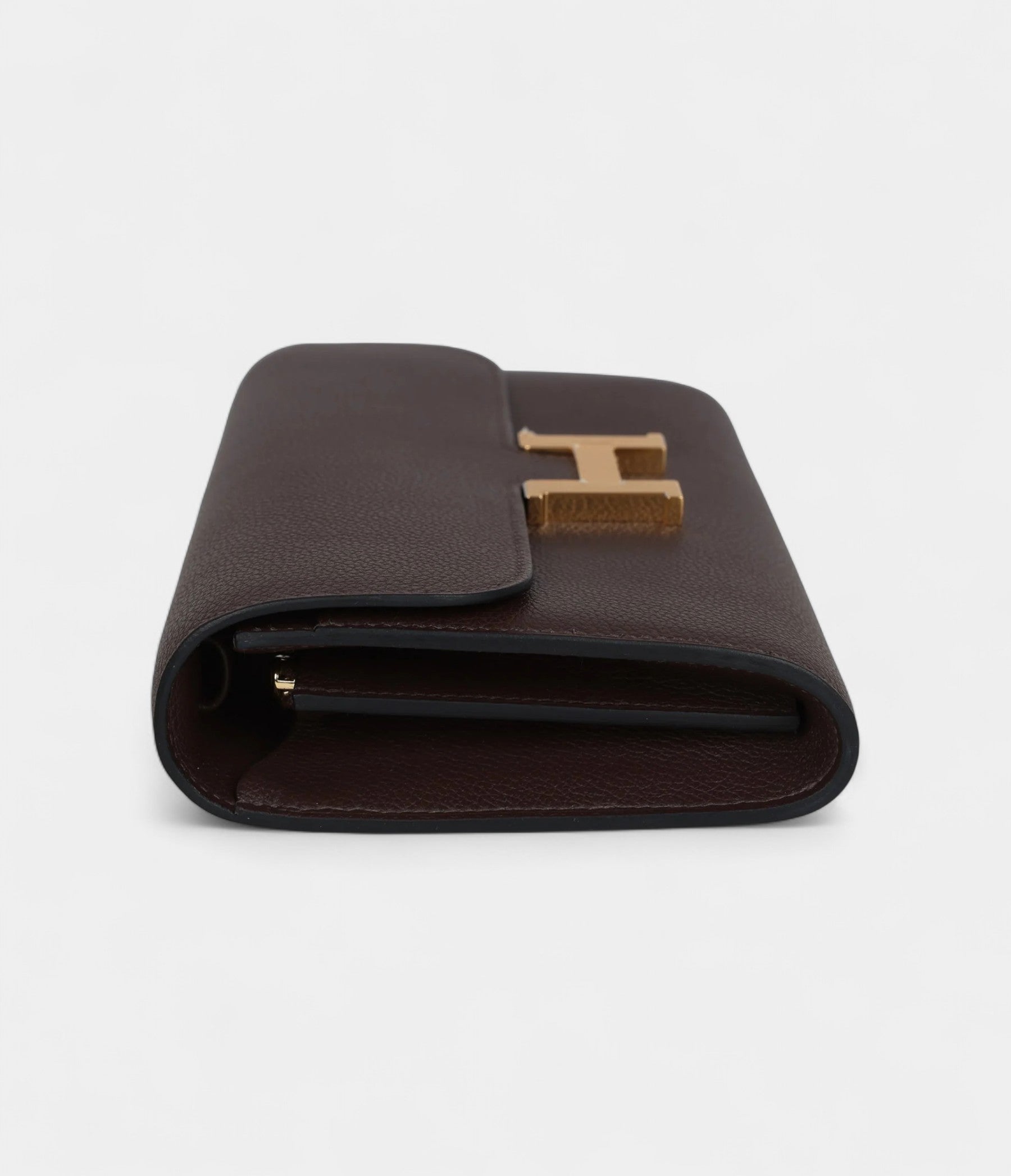 Hermès Constance Wallet To Go Moka Evercolor Gold Hardware