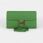 Hermès Constance Wallet To Go Vert Yucca Epsom Gold Hardware