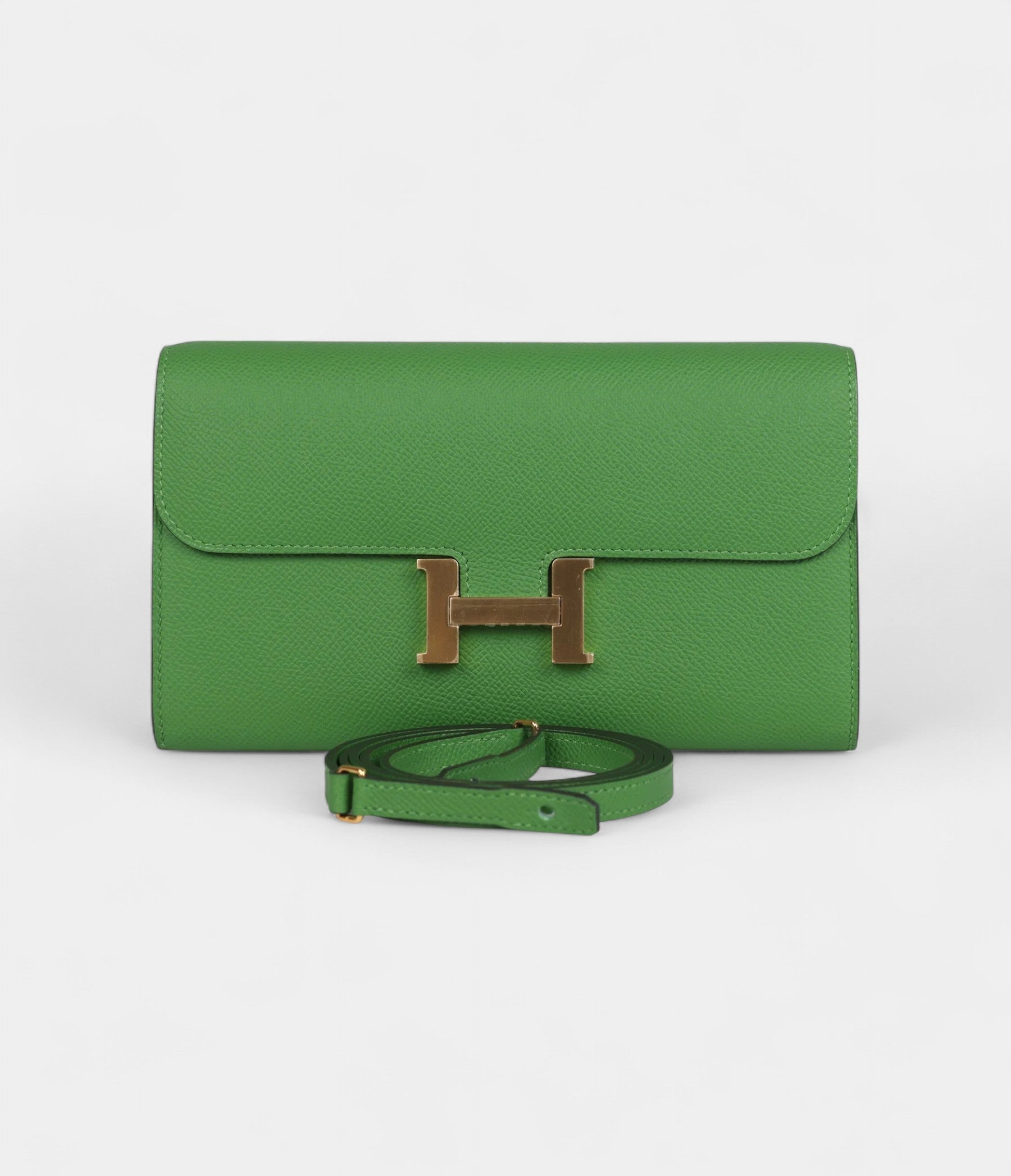 Hermès Constance Wallet To Go Vert Yucca Epsom Gold Hardware