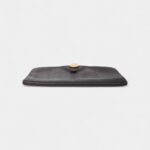 Hermès Dark Purple Clemence Leather Dogon Duo Wallet