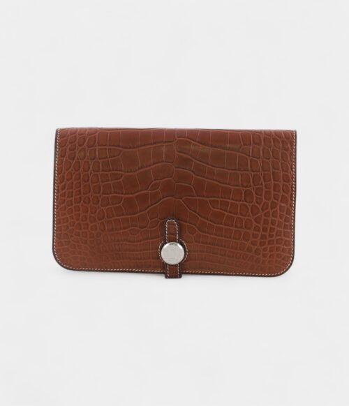 Hermès Dogon Duo Combined Wallet Matte Alligator