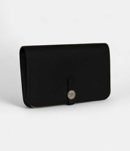Hermès Dogon Duo Wallet Black Togo