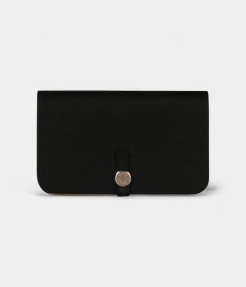 Hermès Dogon Duo Wallet Black Togo