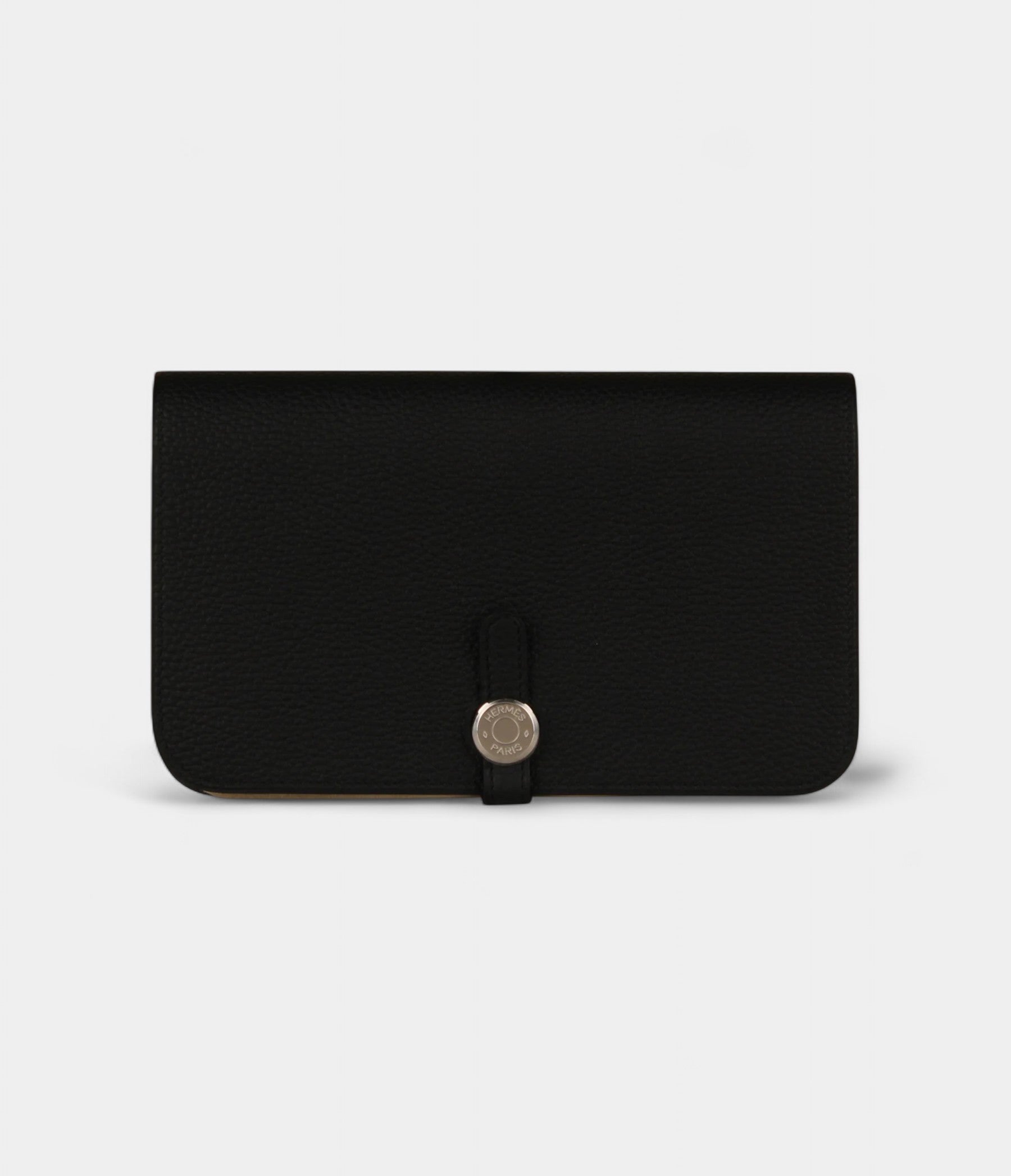 Hermès Dogon Duo Wallet Black Togo