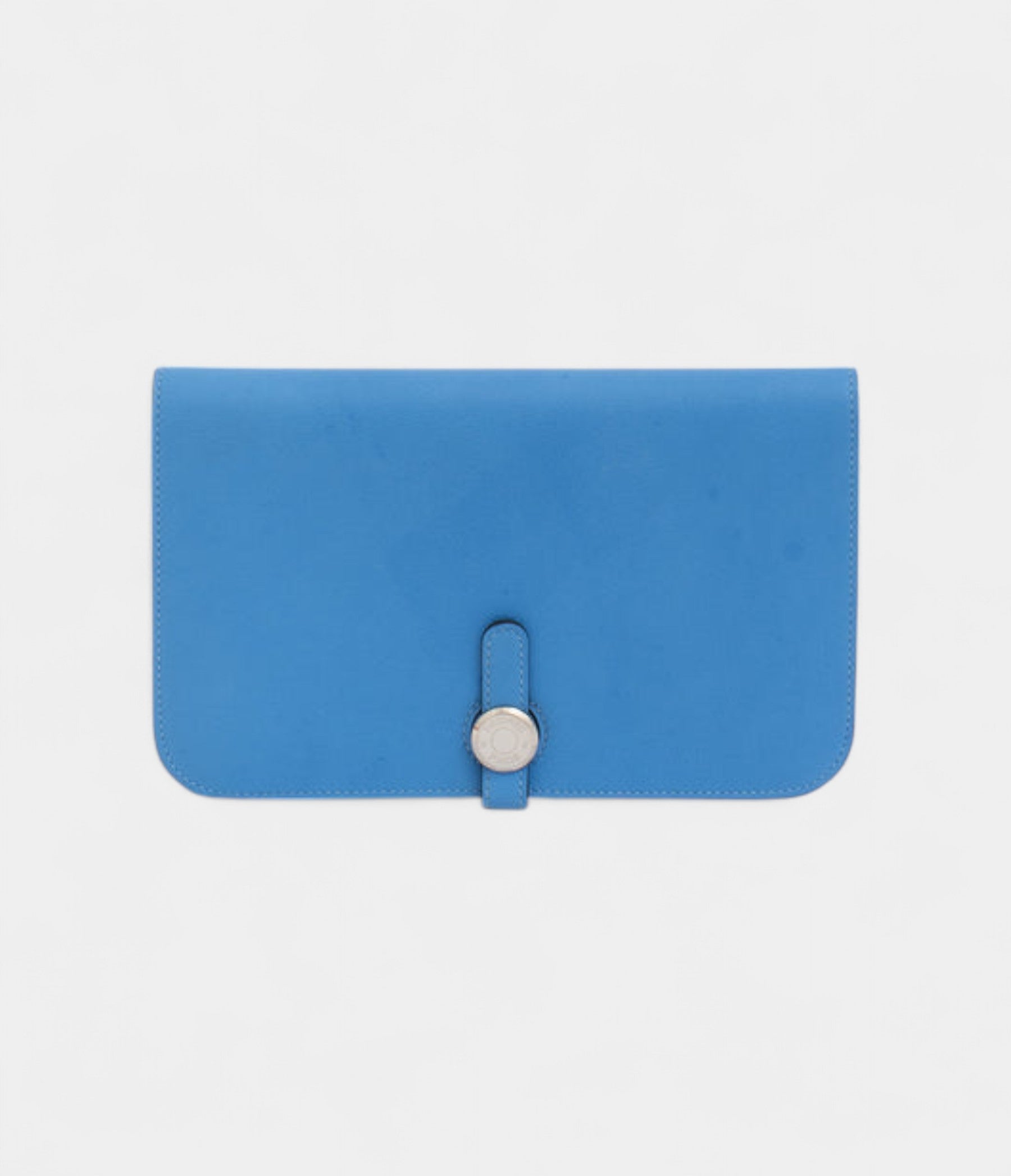 Hermès Dogon Duo Wallet Blue Leather