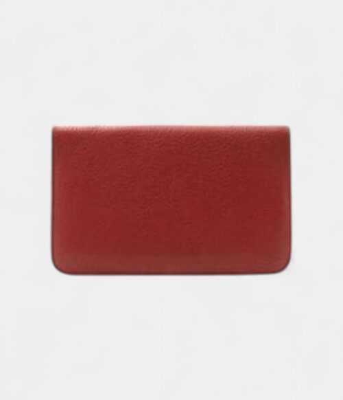 Hermès Dogon Duo Wallet In Red Calfskin Leather
