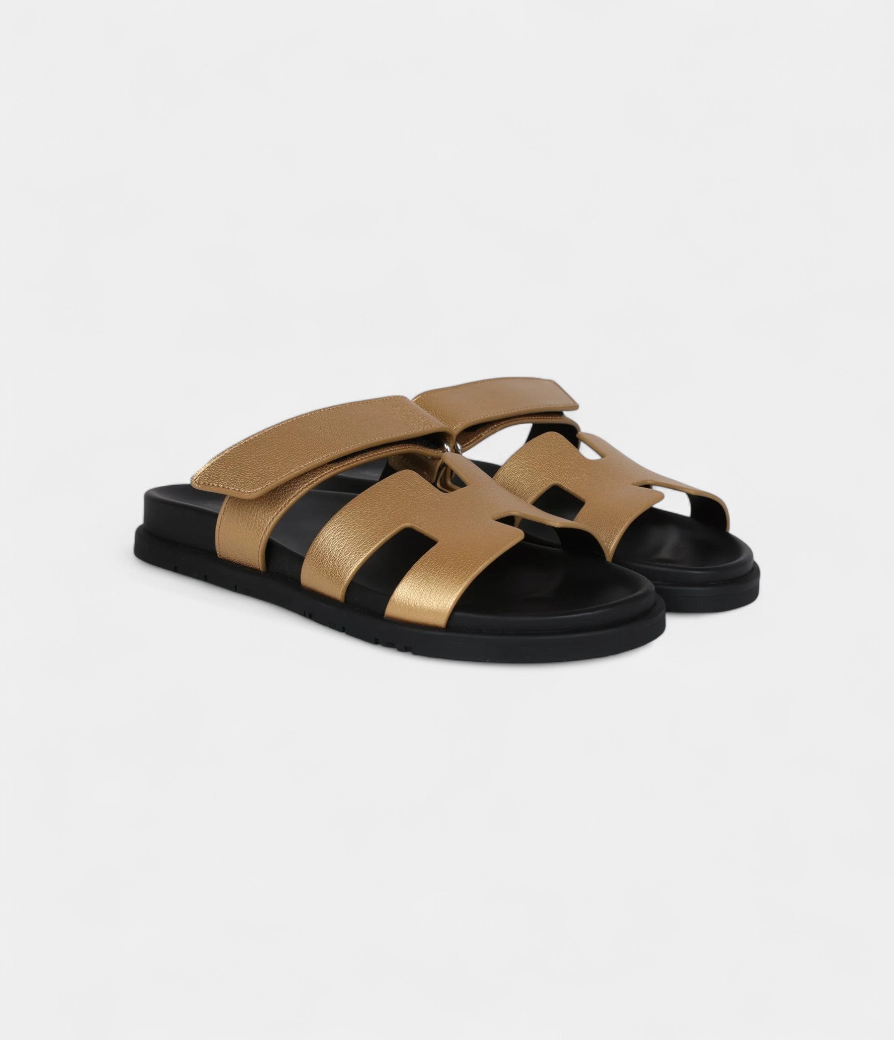 Hermès Oran Sandals Dore Chevre 38 EU