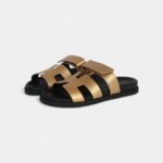 Hermès Oran Sandals Dore Chevre 38 EU