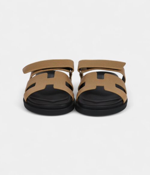 Hermès Oran Sandals Dore Chevre 38 EU