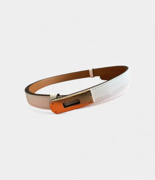 Hermes Epsom Kelly 18 Belt in White