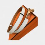 Hermes Epsom Kelly 18 Belt in White