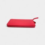 Hermes Epsom Lucky Wrist Azap Leather Pink Red Wallet