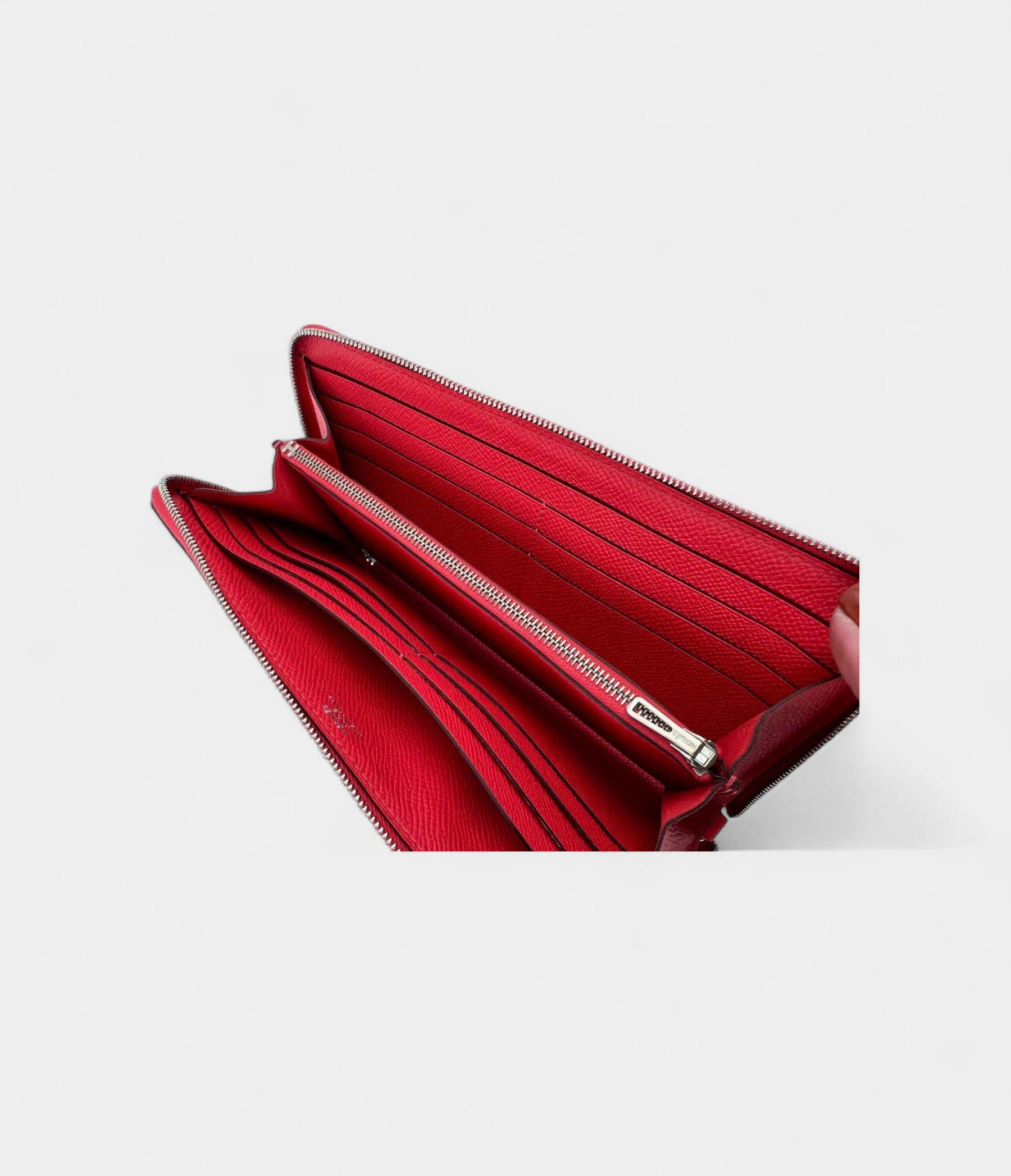 HermesEpsomLuckyWristAzapLeatherPinkRedWallet_3.jpg Hermes Epsom Lucky Wrist Azap Leather Pink Red Wallet