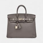 Hermès Etain Togo Birkin 25 Palladium Hardware